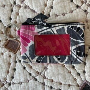 VERA BRADLEY- Zip ID Wallet Card Case in cherry blossom